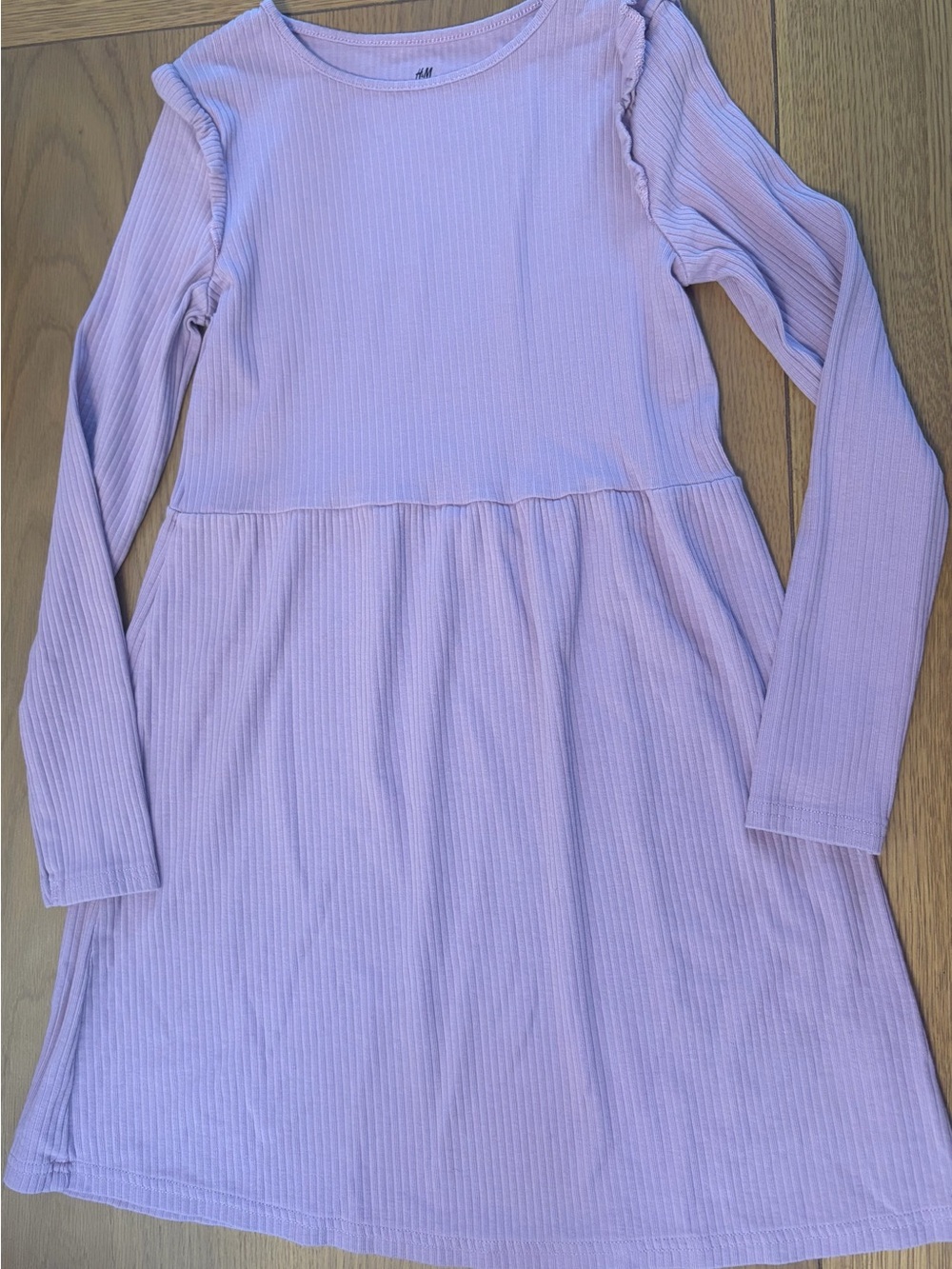 3 for $12 H&M Girls' Light Purple Ribbed Long-Sleeve Dress